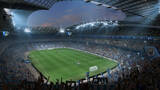 FIFA 23 review - header image of a glamourised version of Mancester City's stadium.