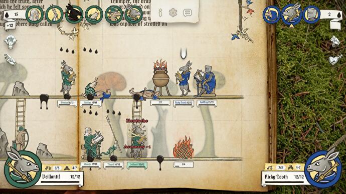 Ikulinati review - two donkey bards battling it out with various medieval units on the screen